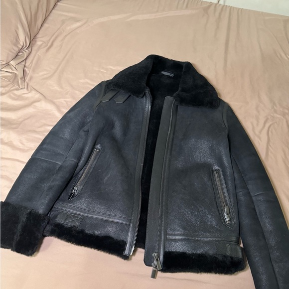 Blk dnm shearling - Picture 2 of 10
